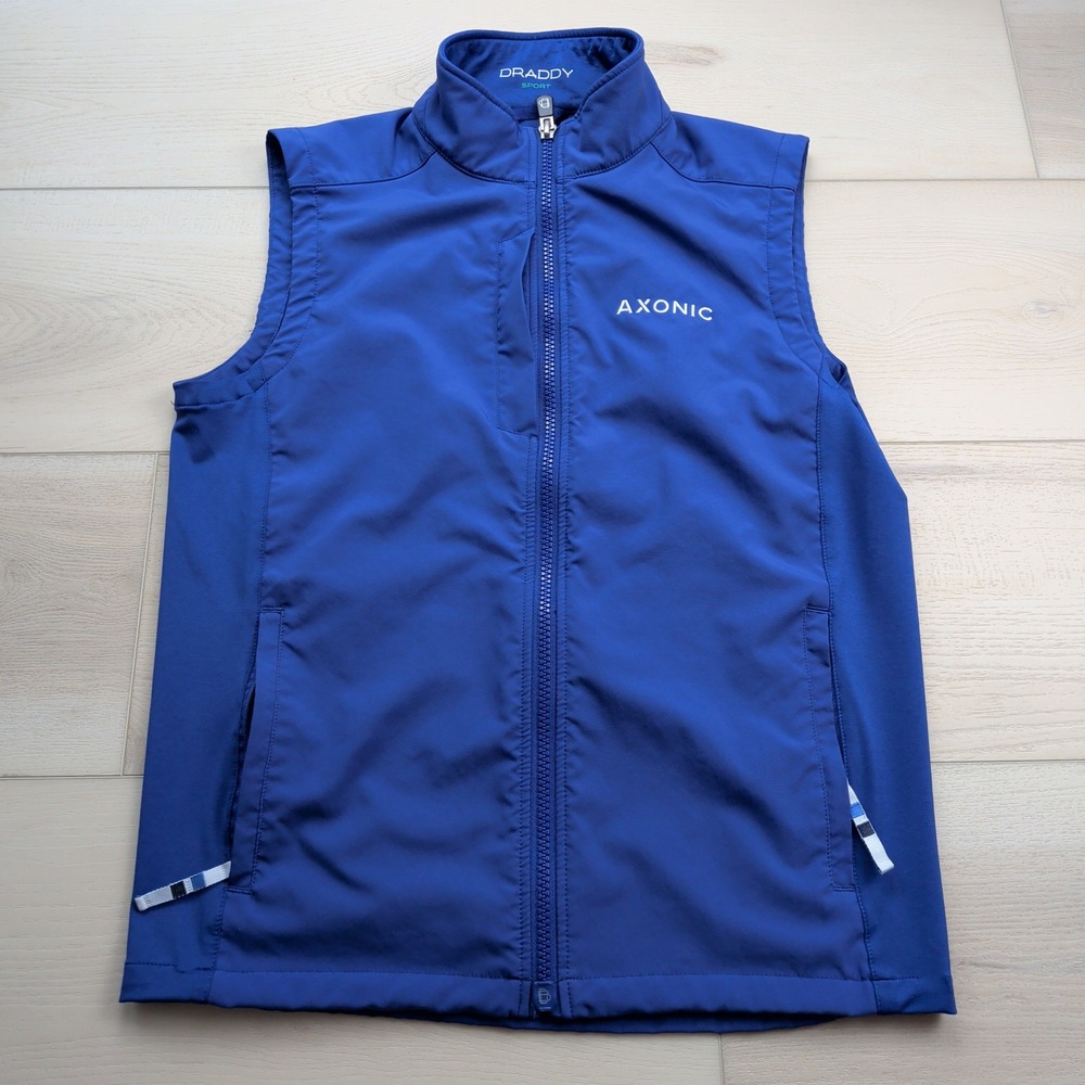 B. Draddy Sport Everyday Vest Mens Medium Golf Blue Full Zip